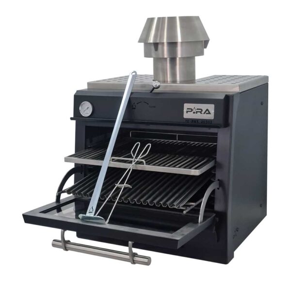 Pira Horno 70 black para carbón y leña 85 comensales - Image 2