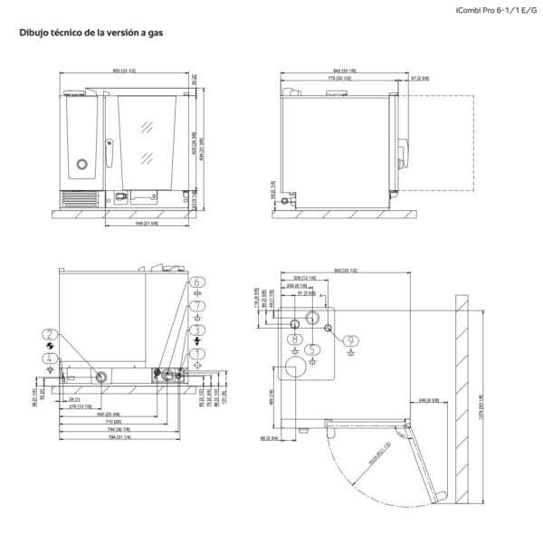 Rational 6-1/1 iCombi Pro horno gas LP CB1GRRA.0001363 - Image 2